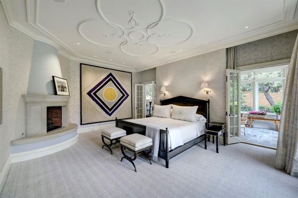 Bedroom, Fireplace, Interior, Recessed Lighting