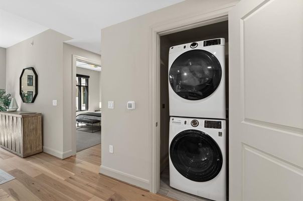 Interior, Utility Closets, Washer, Wood Texture Flooring