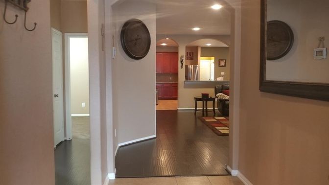 Interior, Recessed Lighting, Wood Texture Flooring