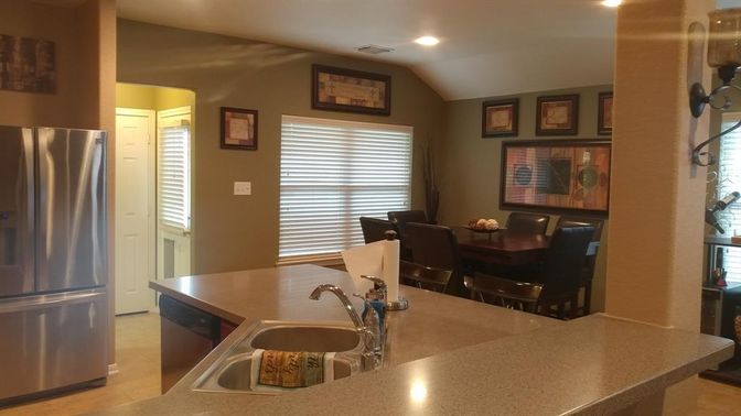 Dining room, Interior, Kitchen, Recessed Lighting