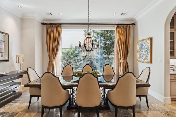 Chandelier, Dining room, Interior, Recessed Lighting