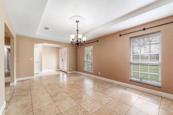 Chandelier, Empty room, Interior
