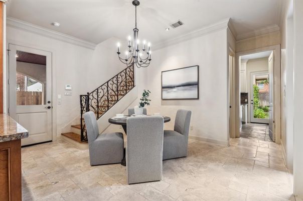 Chandelier, Dining room, Interior, Recessed Lighting