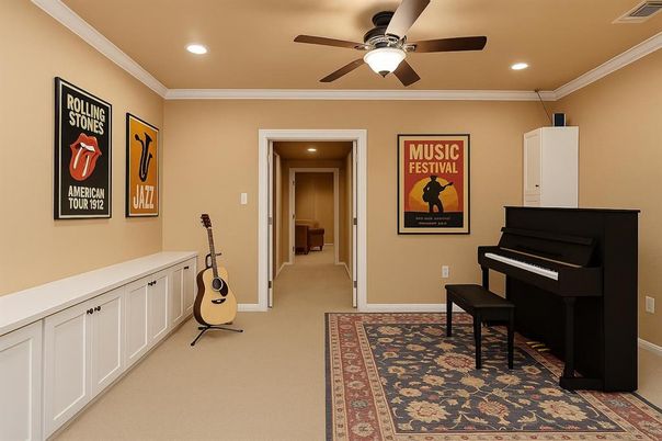Interior, Piano, Recessed Lighting