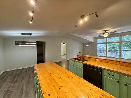 Interior, Kitchen, Wood Texture Flooring