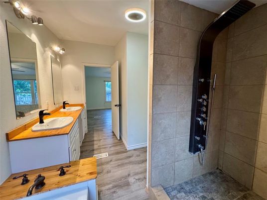 Bathroom, Interior, Wood Texture Flooring