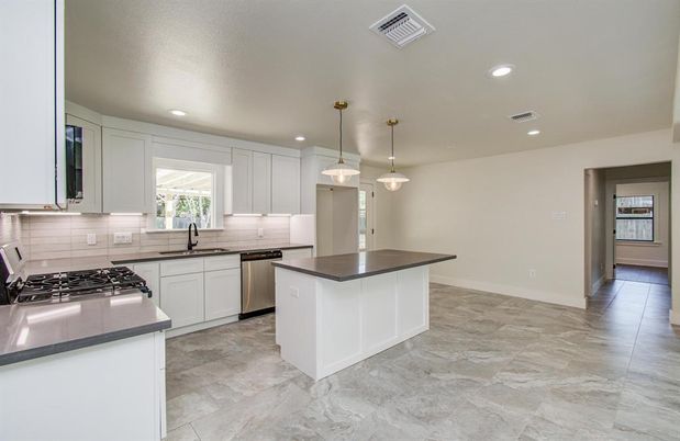 Interior, Kitchen, Pendant Lights, Recessed Lighting, Stainless Steel Appliances