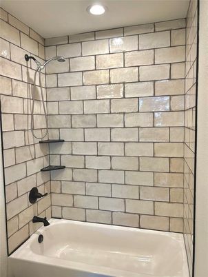 Bathroom, Interior, Recessed Lighting, Stone Walls