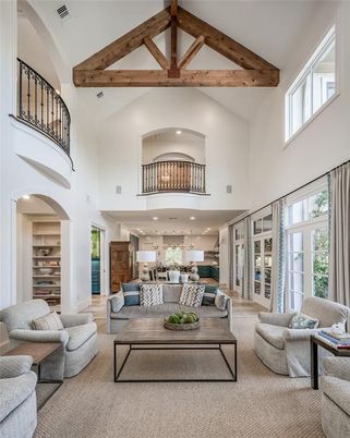 Dining room, Interior, Kitchen, Living room, Recessed Lighting, Wooden Beams