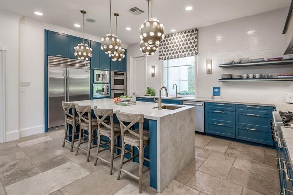 Interior, Kitchen, Pendant Lights, Recessed Lighting, Stainless Steel Appliances