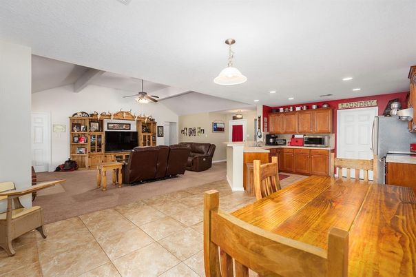 Dining room, Interior, Kitchen, Living room, Pendant Lights, Recessed Lighting