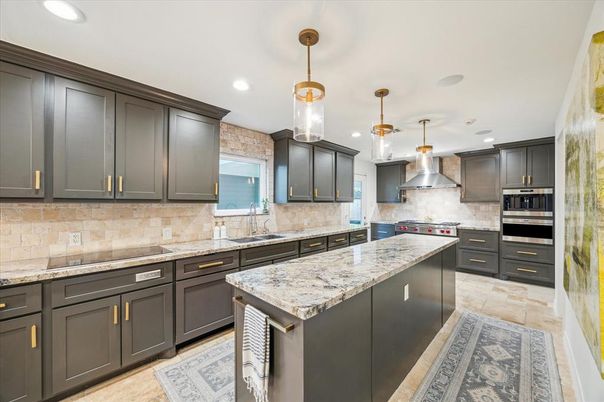 Interior, Kitchen, Pendant Lights, Recessed Lighting, Stainless Steel Appliances