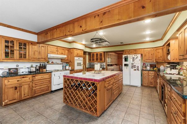 Interior, Kitchen, Recessed Lighting, Tile Countertops
