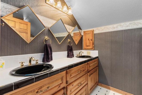 Bathroom, Dual Sink Vanities, Interior, Tile Countertops