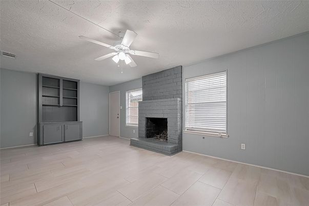 Empty room, Fireplace, Interior