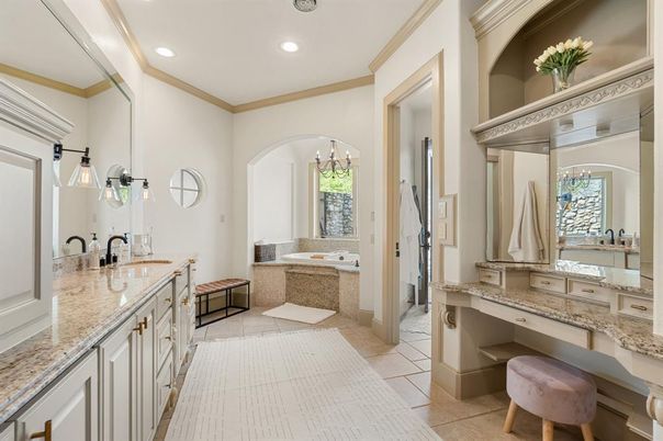 Bathroom, Dual Sink Vanities, Interior, Recessed Lighting