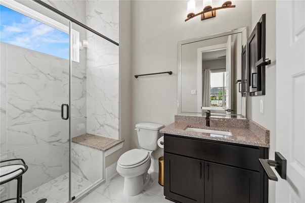 Bathroom, Glass Shower, Interior, Marble, Marble Walls
