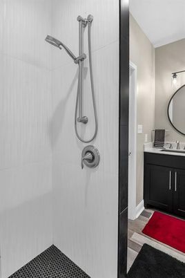 Bathroom, Interior, Wood Texture Flooring