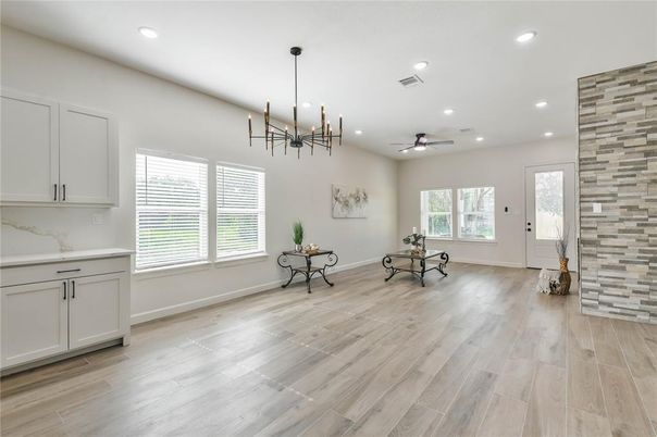 Interior, Pendant Lights, Recessed Lighting, Wood Texture Flooring