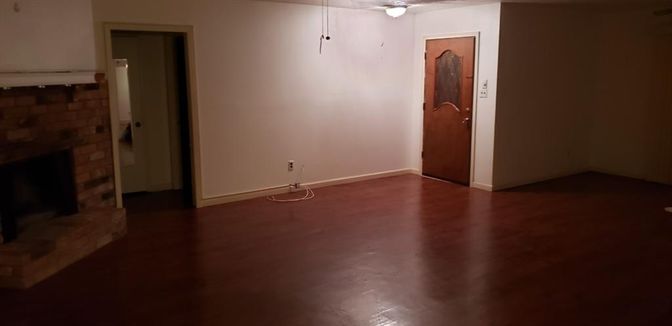 Empty room, Fireplace, Interior, Wood Texture Flooring