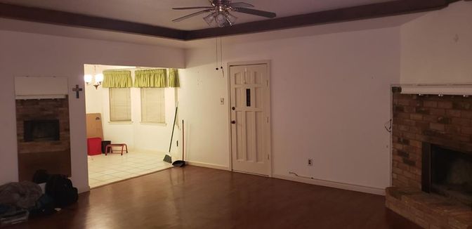 Empty room, Fireplace, Interior, Wood Texture Flooring