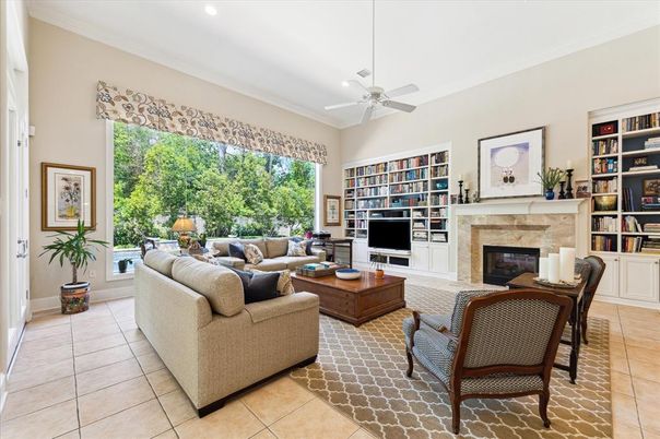 Fireplace, Interior, Living room, Recessed Lighting
