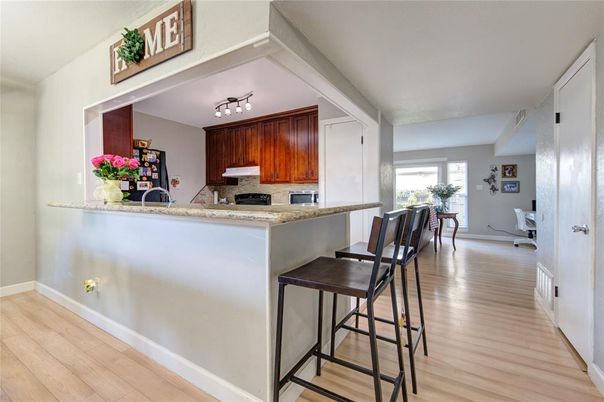 Interior, Kitchen, Wood Texture Flooring
