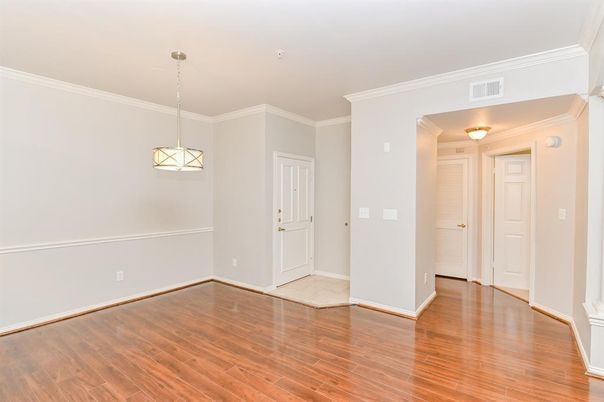 Empty room, Interior, Pendant Lights, Wood Texture Flooring