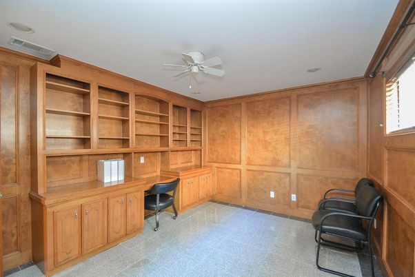 Home Office, Interior, Wooden Walls