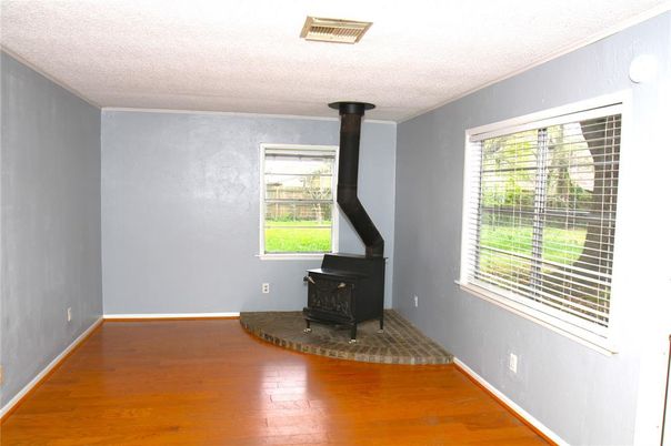 Empty room, Fireplace, Interior, Wood Texture Flooring