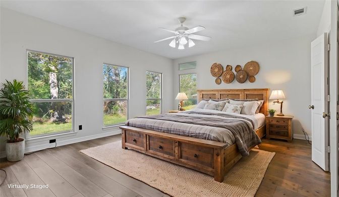 Bedroom, Interior, Wood Texture Flooring