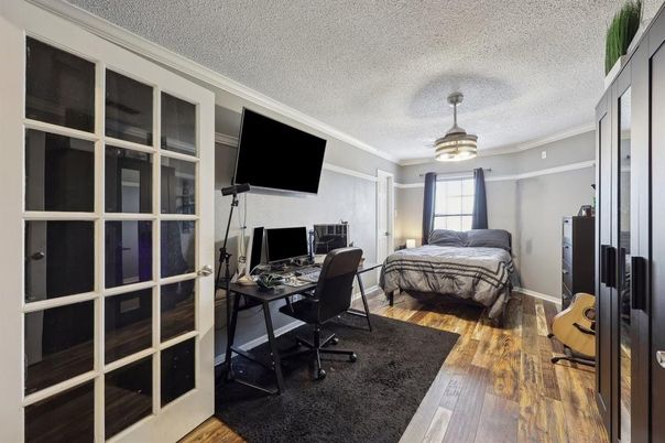 Bedroom, Home Office, Interior, Wood Texture Flooring