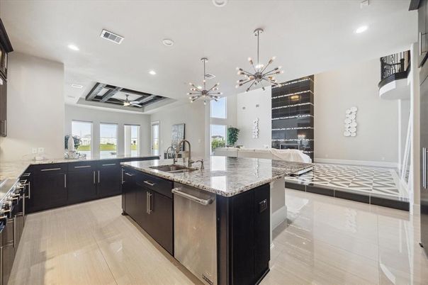 Interior, Kitchen, Pendant Lights, Recessed Lighting, Stainless Steel Appliances