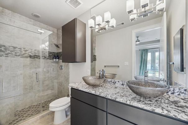 Bathroom, Dual Sink Vanities, Glass Shower, Interior