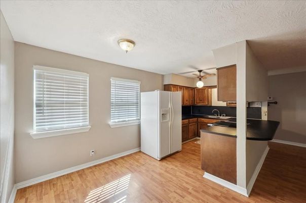 Interior, Kitchen, Wood Texture Flooring