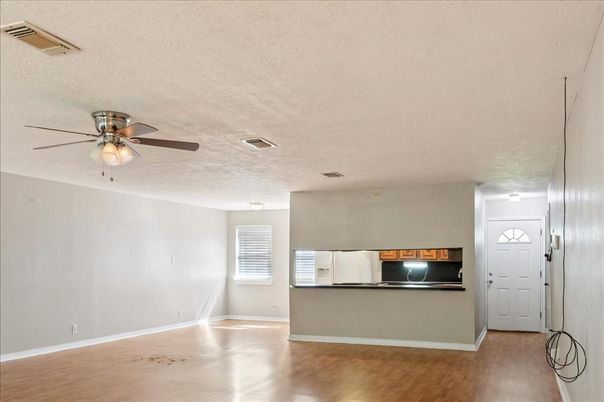 Empty room, Interior, Kitchen, Wood Texture Flooring