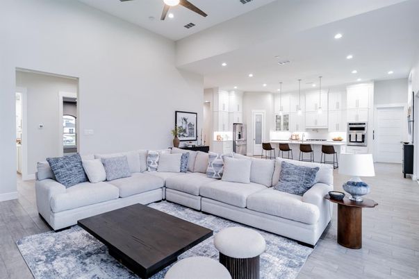 Interior, Kitchen, Living room, Pendant Lights, Recessed Lighting, Stainless Steel Appliances, Wood Texture Flooring