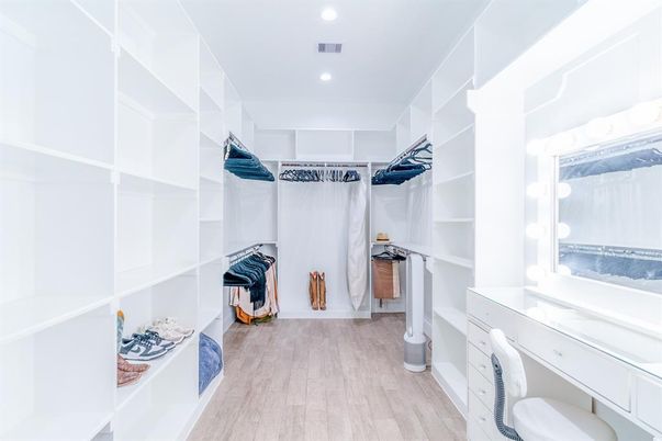 Interior, Recessed Lighting, Walk-in Closets, Wood Texture Flooring