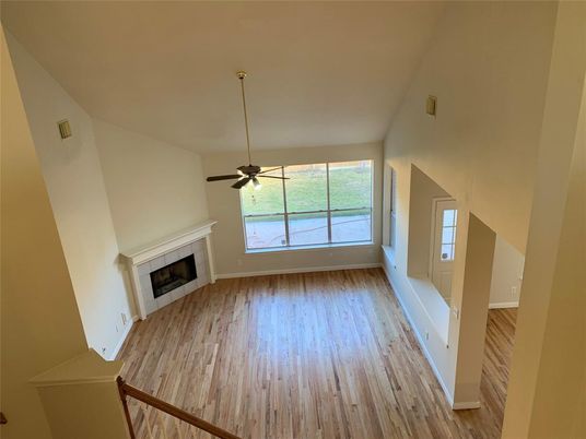 Empty room, Fireplace, Interior, Wood Texture Flooring