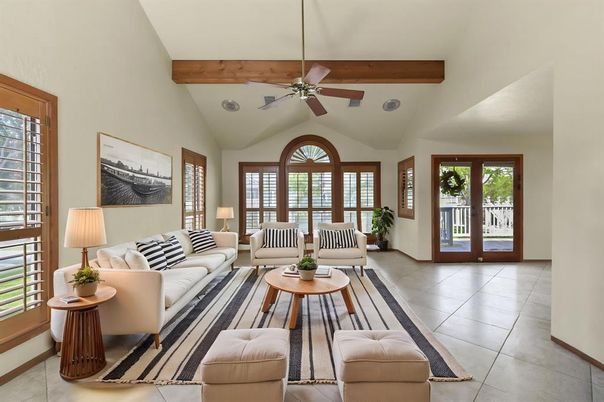 Interior, Living room, Wooden Beams