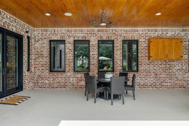 Dining room, Interior, Recessed Lighting, Wooden Ceilings