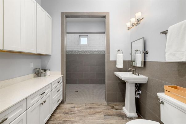 Bathroom, Interior, Wood Texture Flooring