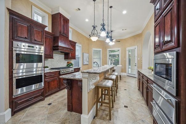Interior, Kitchen, Pendant Lights, Recessed Lighting, Stainless Steel Appliances