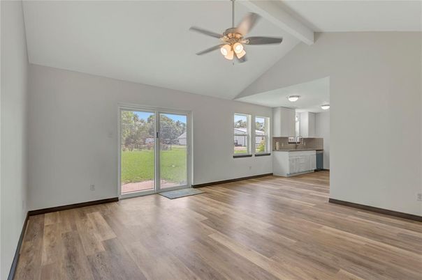 Empty room, Interior, Kitchen, Wood Texture Flooring