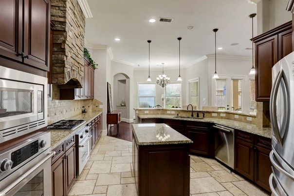 Interior, Kitchen, Pendant Lights, Recessed Lighting, Stainless Steel Appliances