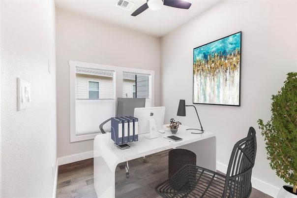 Home Office, Interior, Wood Texture Flooring