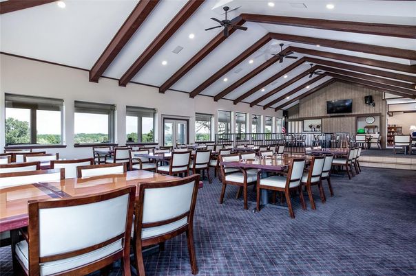 Dining room, Interior, Recessed Lighting, Wooden Beams