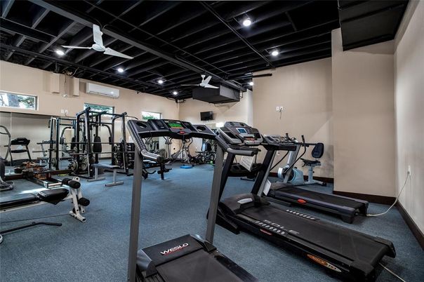 Fitness Equipment, Gym, Interior, Recessed Lighting