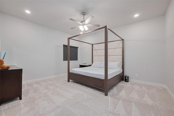 Bedroom, Interior, Recessed Lighting