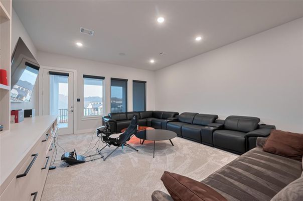 Interior, Living room, Recessed Lighting